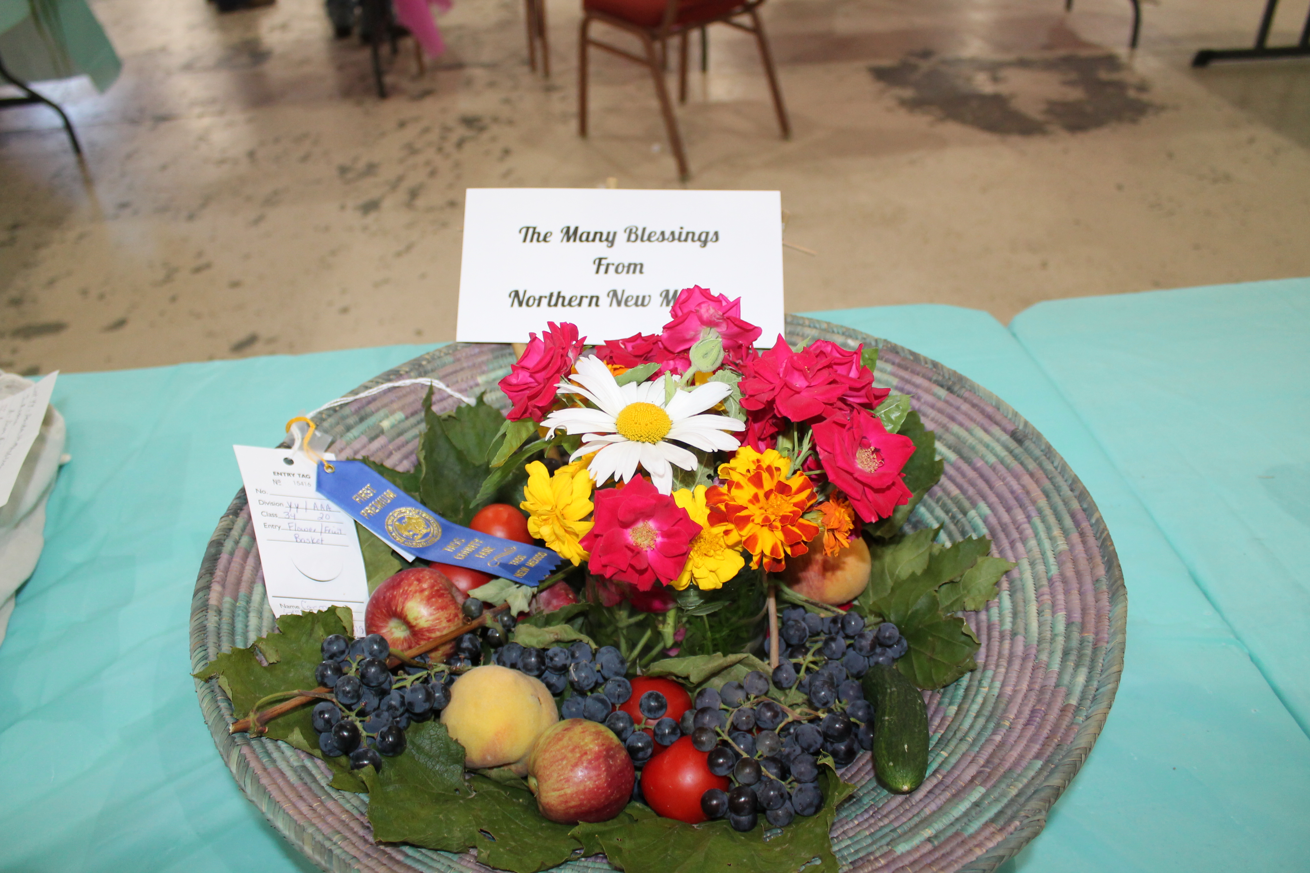 Taos County Fair 2024 Fruit Entries in the Flowers, Fruits, & Vegetables Category on Display During the Fair-Juan I. Gonzales Agricultural Center-Taos, NM